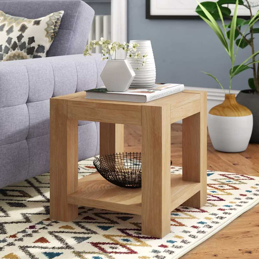 Monchique Oak Side Table - Rukn Al Wadi Furniture
