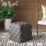 18'' Wide Velvet Tufted Square Ottoman