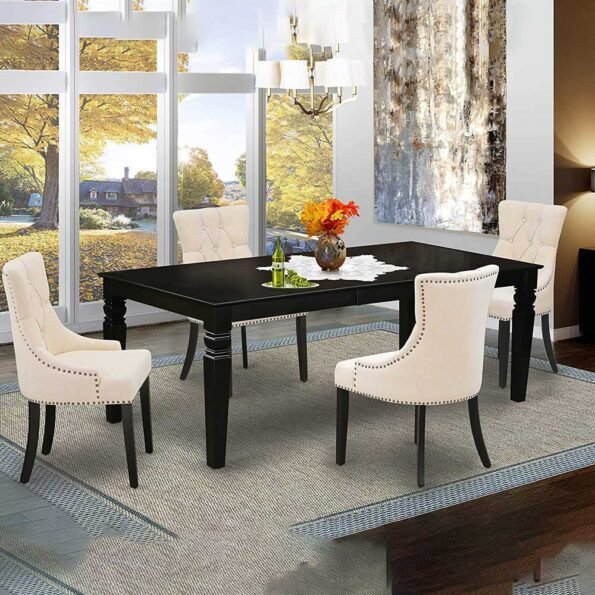 5 Piece Dining Set with a Rectangle Dining Table 2