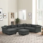 Chesterfield-Sectional-Sofa-with-Ottoman-and-6-Pillows-U-Shape-Linen-Fabric-Sofa-with-Chaise-and-Rubberwood-Legs-for-Living-Room_77004627-43d1-4c68-881f-71f18890ebe4