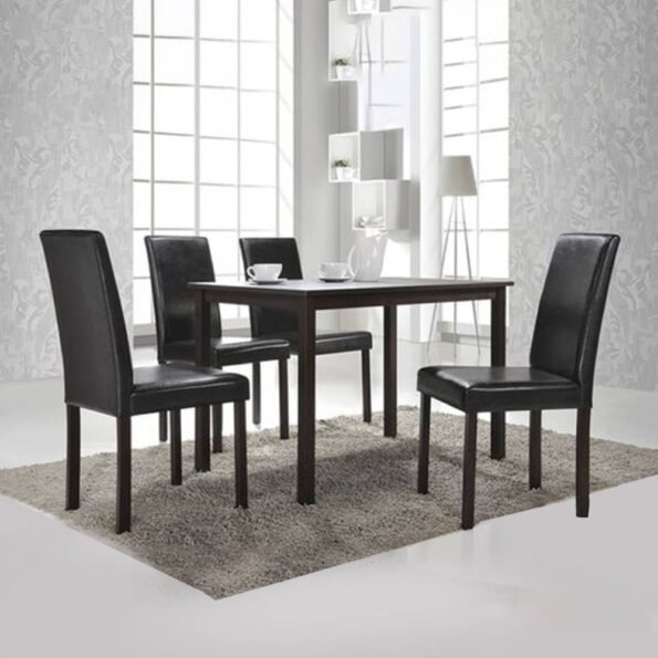 Faux Leather 5 Piece Dining Set 1