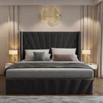 Luxury-Grey-Velvet-Bed-Engineered-Wood-1-650×650