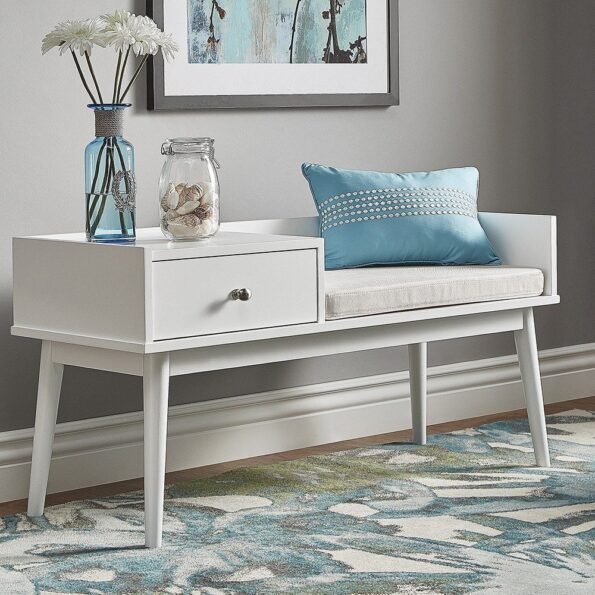 cushioned entryway bench