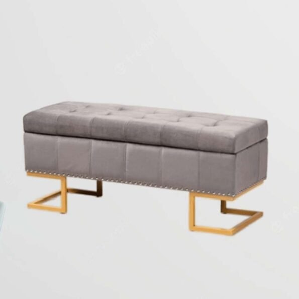 ellry luxe fabric storage ottoman bench
