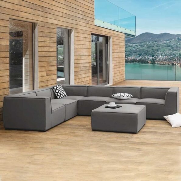 haisleigh 7 piece upholstered sectional sofa