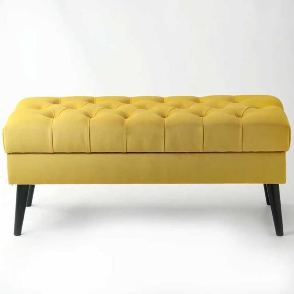 handmade upholstered storage bench