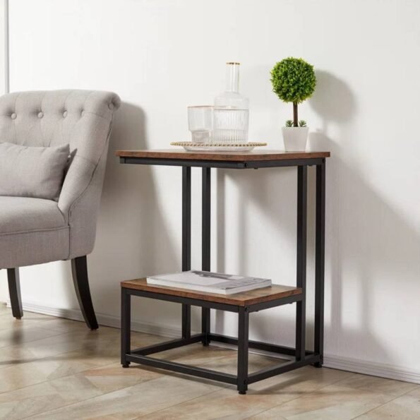 modern coffee table with steel frame