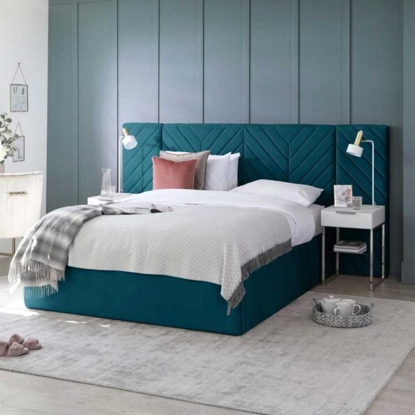 premium luxury wall panel headboard bed