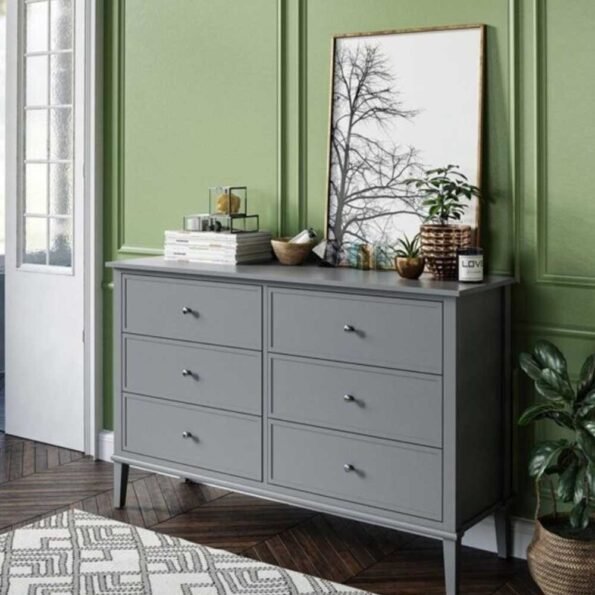 soderville 6 drawer dresser in grey