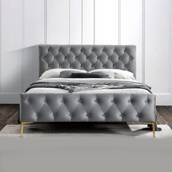 tufted low profile bed