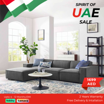 Slate Aura L-Shaped Sofa