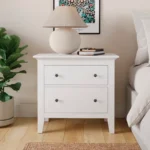 Rukn Lynton 2 Drawer Wide Bedside Table