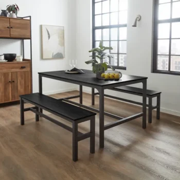 Rukn Fulton 6 Seater Rectangular Dining Table with 2 Benches