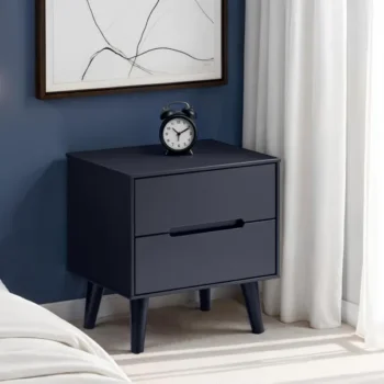 Rukn Cecil 2 Drawer Bedside, Anthracite