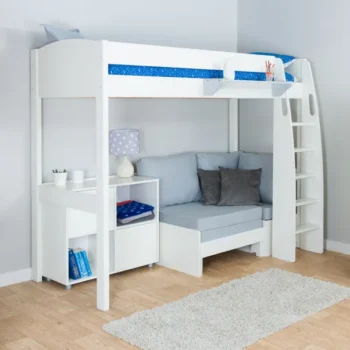 Rukn Stompa Uno High Sleeper with Corner Sofa and Cube Unit