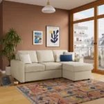 Rukn Layton Boucle Corner Trundle Sofa Bed