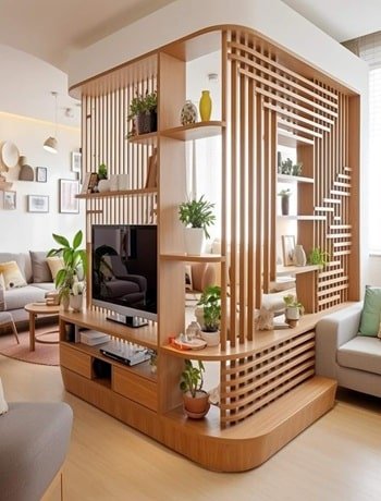 Modern Custom Wooden Room Partition