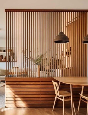 Slated Room Partition